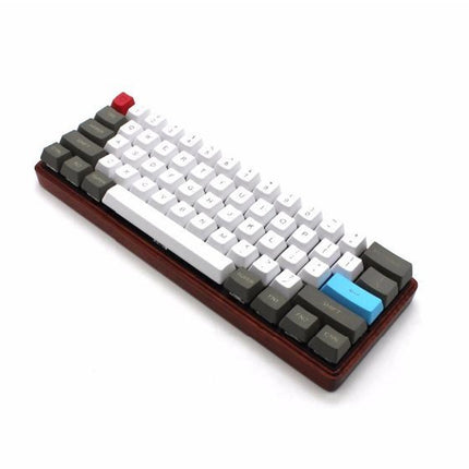 61-Key PBT Keycap Set, White & Gray, OEM Profile for 60% Keyboards