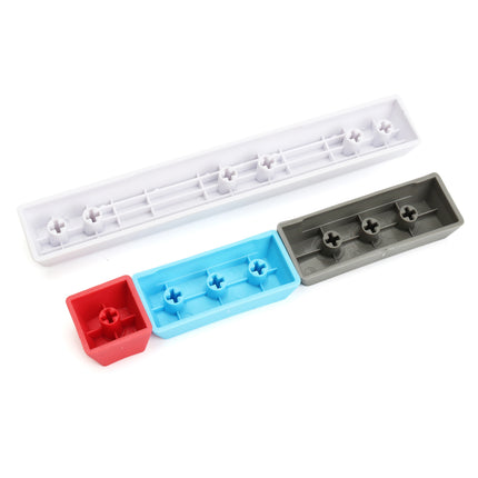 61-Key PBT Keycap Set, White & Gray, OEM Profile for 60% Keyboards