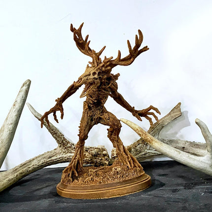 Leshen/ Wendigo Statue, Hand Painted Resin Sculpture | Mythical Creature Figurine | Folklore Legendary Wendigo Figurine. Fantasy Art Decor