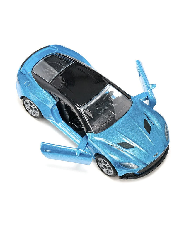 Aston Martin DBS Superleggera Blue Metallic with Black Top Diecast Model Car by Siku