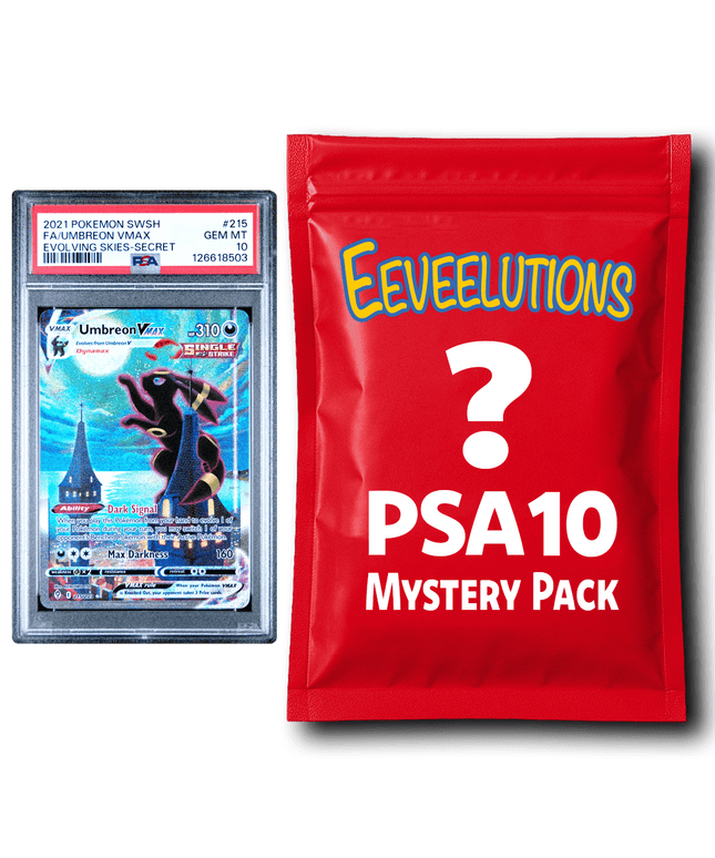 Eeveelutions PSA 10 Graded PKM Card Mystery Pack Trading Card Game
