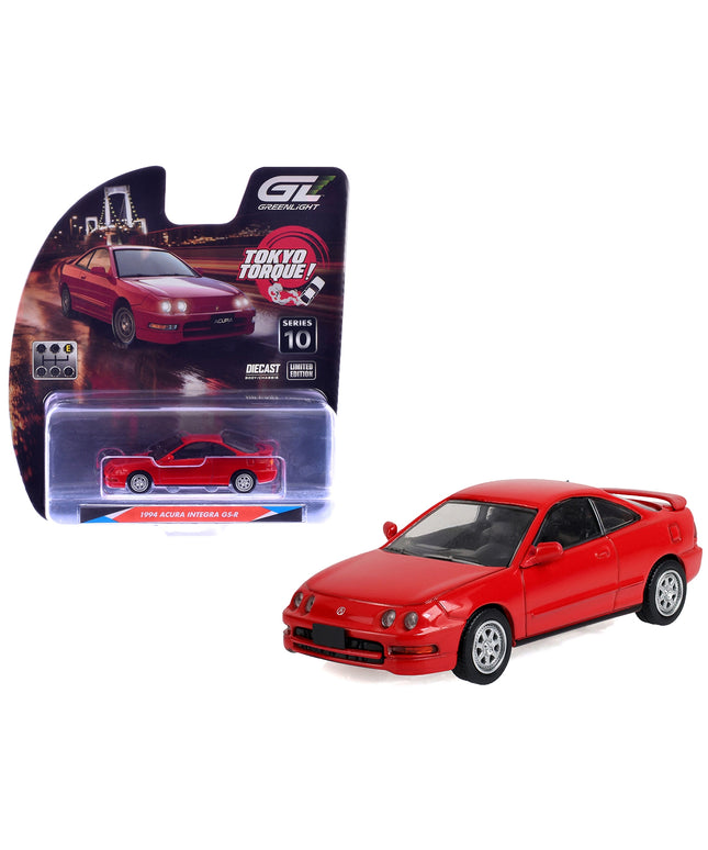 1994 Acura Integra GS-R Milano Red "Tokyo Torque" Series 10 1/64 Diecast Model Car by Greenlight
