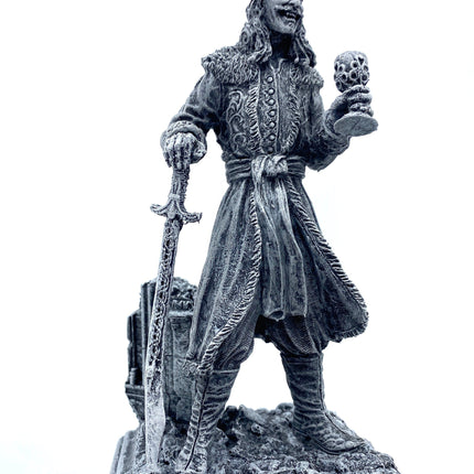 Dracula: Vlad the Impaler Statue, Hand Painted Resin Sculpture | Legendary Vampire Figurine |Undead Vlad Tepes |Gothic Gift and Spooky Decor
