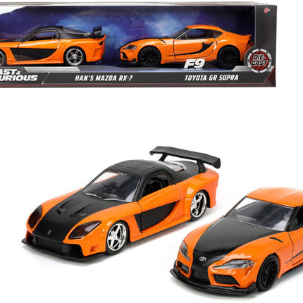 Fast & Furious — Han’s RX-7 + Toyota GR Supra 2-Pack, 1:32 Jada