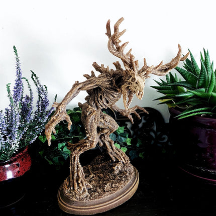 Leshen/ Wendigo Statue, Hand Painted Resin Sculpture | Mythical Creature Figurine | Folklore Legendary Wendigo Figurine. Fantasy Art Decor
