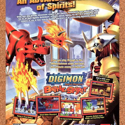2003 Digimon Battle Spirit GBA Original Ad