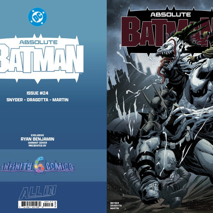 ABSOLUTE BATMAN #24 RYAN BENJAMIN NYCC FOIL & VIRGIN EXCLUSIVE+ FREE CVR A