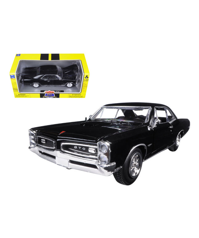 1966 Pontiac GTO Black "Muscle Car Collection" 1/25 Diecast Model Car by New Ray
