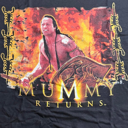 The Mummy Returns Movie Promo Tee - 2001 The Rock Shirt