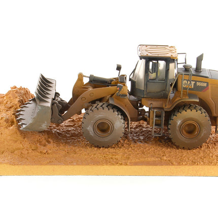CAT Caterpillar 966M Wheel Loader with Operator (Dirty Version) "Weathered" Series 1/50 Diecast Model by Diecast Masters