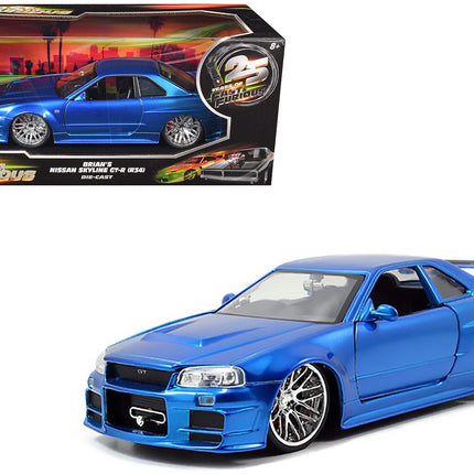Fast & Furious Brian’s Nissan Skyline GT-R R34 — 1:24 Jada