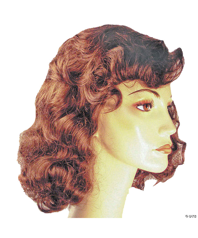 Adult 1940s vamp wig flame red 130