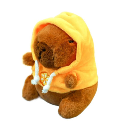 Capybara Plush Toy – Cute Winged Hoodie Stuffed Animal 12cm