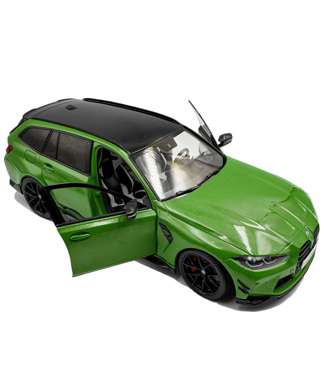 2024 BMW M3 Competition M xDrive Touring Green Metallic with Black Top 1/18 Diecast Model Car by Solido