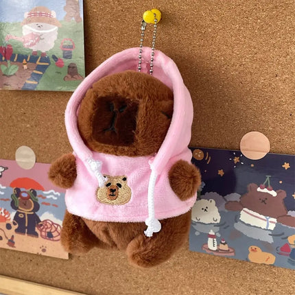 Capybara Plush Toy – Cute Winged Hoodie Stuffed Animal 12cm