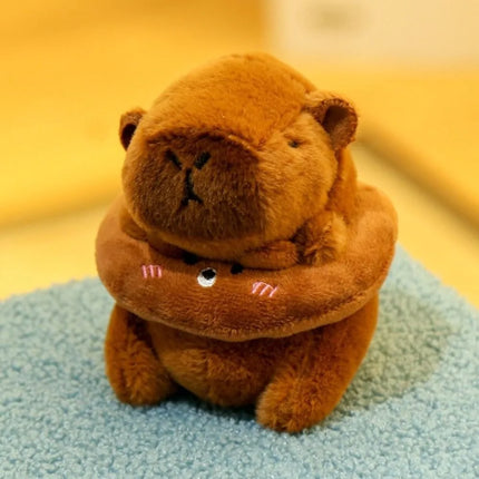 Capybara Plush Toy – Cute Winged Hoodie Stuffed Animal 12cm