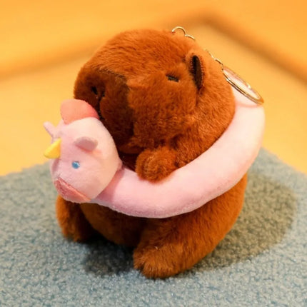 Capybara Plush Toy – Cute Winged Hoodie Stuffed Animal 12cm