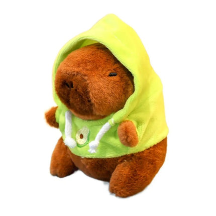 Capybara Plush Toy – Cute Winged Hoodie Stuffed Animal 12cm