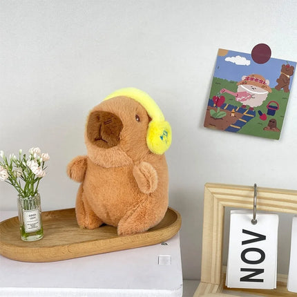 Capybara Plush Toy – Cute Winged Hoodie Stuffed Animal 12cm