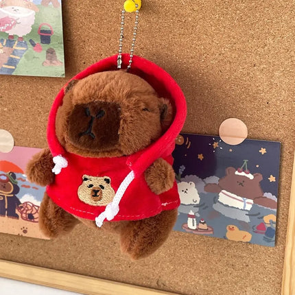 Capybara Plush Toy – Cute Winged Hoodie Stuffed Animal 12cm