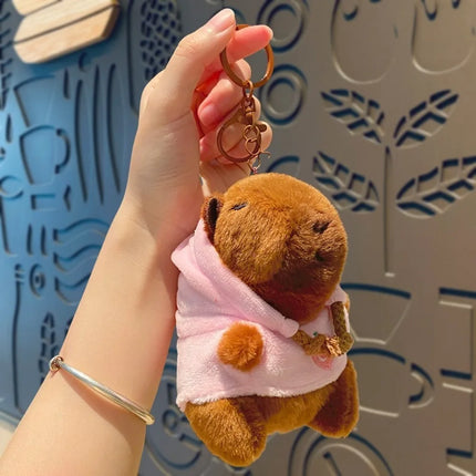 Capybara Plush Toy – Cute Winged Hoodie Stuffed Animal 12cm