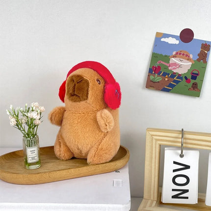 Capybara Plush Toy – Cute Winged Hoodie Stuffed Animal 12cm