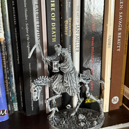 Triumph of Death: Grim Reaper on Skeletal Horse Statue, Hand Painted Resin Figurine, Horror Art |Gift for Gothic and Dark Fantasy Collectors