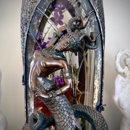 Medusa Statue, Hand Painted Resin Sculpture |. Mythological Creature Figurine | Myths and Legends Character Statue | Fantasy Art Lover Gift