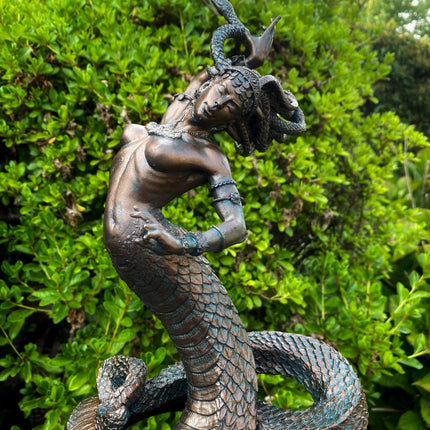 Medusa Statue, Hand Painted Resin Sculpture |. Mythological Creature Figurine | Myths and Legends Character Statue | Fantasy Art Lover Gift