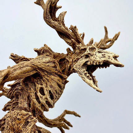 Leshen/ Wendigo Statue, Hand Painted Resin Sculpture | Mythical Creature Figurine | Folklore Legendary Wendigo Figurine. Fantasy Art Decor