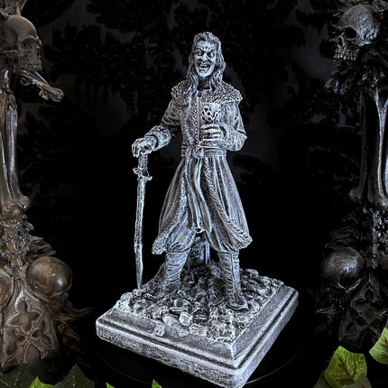 Dracula: Vlad the Impaler Statue, Hand Painted Resin Sculpture | Legendary Vampire Figurine |Undead Vlad Tepes |Gothic Gift and Spooky Decor