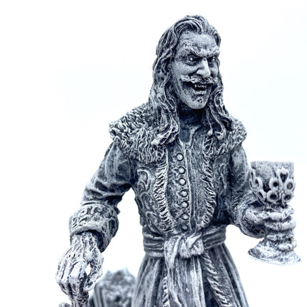 Dracula: Vlad the Impaler Statue, Hand Painted Resin Sculpture | Legendary Vampire Figurine |Undead Vlad Tepes |Gothic Gift and Spooky Decor