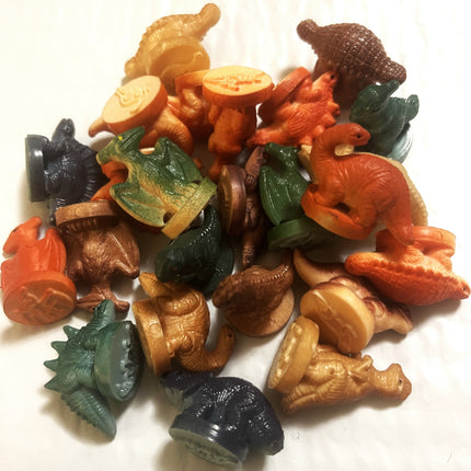 Vintage 1970s Dinosaur Rubber Vending Machine Stamps 🧸 NOS Mini Figure Stamp Toy Prize Collectible Lot Token