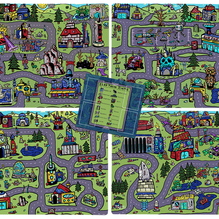 My Town Bundle Set | 4 Playmats and Commander Zone